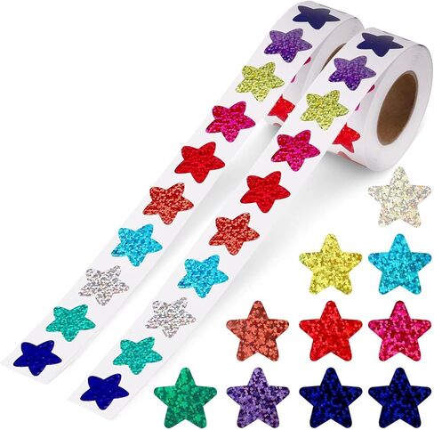 1000 قطعة من ملصقات الحوافز، ملصقات Tekalobr اللامعة على شكل نجمة وقلب، ملصقات لاصقة ذاتية المكافأة للأطفال على شكل مغلف لتزيين حفلات أعياد الميلاد ومستلزمات المعلمين في الفصول الدراسية in Kuwait