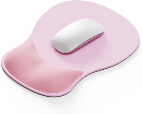 Ergonomic Mouse Pad with Wrist Rest,Cute Gel Mousepad Wrist Support - Small Mini Portable for Travel Mouse Pads for Desk Laptop,Computer,Office & Home Decor (Pink&Light Pink) in Saudi Arabia