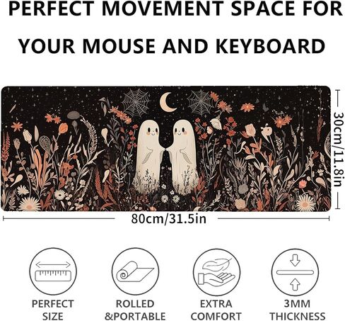 PAD PAD Mouse Mouse اللطيف 31.5x11.8in ، حصيرة مكتب كبيرة الدجاج مع قاعدة مطاطية غير قابلة للانزلاق ، زهرة Retro Big Mousepad للكمبيوتر الكمبيوتر المحمول ، لديكور منزل Office Gamer ، Deskmat Gifts in Kuwait