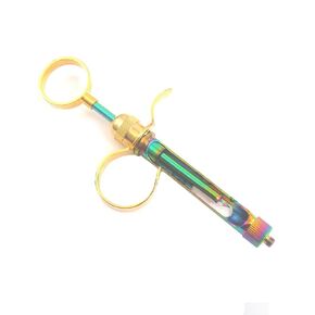 OdontoMed2011® Multi Color Rainbow Anesthetic Dental Syringe 1.8 ml 2 Rings Multi & Gold Plated Dental Instruments Multi Color Rainbow ODM