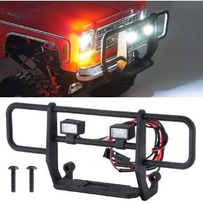 RC Front Bumper with 2 LED Light for TRX4-M K10 1/18th RC Crawler Car