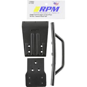 RPM 80022 Front Bumper and Skid Plate Black Slash 4x4 Black