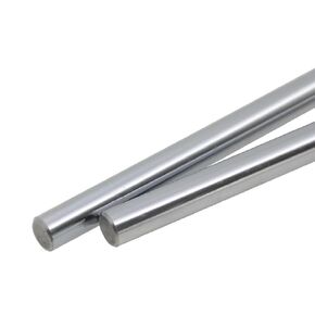 2PCs 6mm x 300mm (.2362 x 11.811 inches) Case Hardened Chrome Plated Linear Motion Rod Shaft Guide - Metric h8 Tolerance
