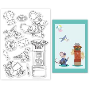 Label Clear Stamp Frame Stamps for Card Making Tag Silicone Stamps for Crafting Vintage Transparent Seals Rubber Stamp for DIY Scrapbooking Photo Albums Holiday Birthday Cards