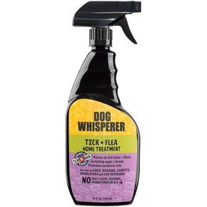 Yaya Organics Dog Whisperer Tick + Flea Home Treatment Spray, Proven Effective, Plant-Based (24 Ounces)