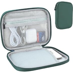 Cables Organizer for Travel Pouch and Storage Tech Accessories Electronics Cords Charger iPhone Keys Power Bank Money Hard Drive Cases (Black-Soft-M)