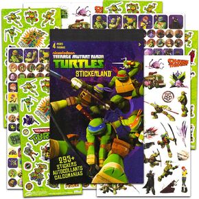 Teenage Mutant Ninja Turtles Stickers Party Favor Set ~ Bundle Includes over 350 TMNT Stickers for Boys Kids (8 Sticker Sheets, TMNT Party Supplies)