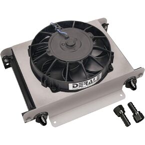 Derale 13760 Hyper-Cool Remote Mount Fluid Cooler , Black