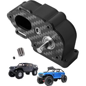 Center Transmission Gearbox Upgrades Part for 1/10 RC Crawler car Axial SCX10 SCX10 ii 90047 Wraith,Aluminum LCG Middle Transmission Gearbox Hops up,Black