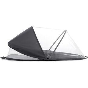 غطاء سرير محمول مزود بمظلة للتعتيم للخصوصية، مساحة للنوم لعمر أقل من 6 أشهر، غطاء تعتيم Pack n Play، مظلة لسرير الأطفال أثناء السفر، رمادي داكن in Kuwait