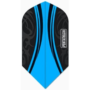 US Darts 3 Sets (9 Flights) Pentathlon Light Blue Slim Dart Flights - 100 Micron - Ex-Tough #1064 in Saudi Arabia