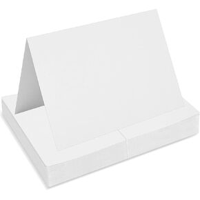 100 Pack Folded Cardstock 5" x 7" 140lb/230GSM Blank Greeting Cards Cold Pressed Thank You Cards White Blank Note Cards for DIY Invitations Wedding in Kuwait