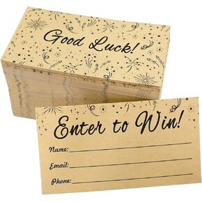 L LIKED 250 Enter to Win Cards 3.5"x2" Entry Form Raffle Tickets for Events Contest,Carnivals,Fairs,Ballots and More - with Space for Collect Name Email Phone…