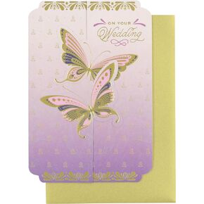 Hallmark Golden Thread Wedding Card (Butterflies)