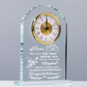 Qianwei Retirement Gifts for Women Men - Crystal Clock Going Away Gift for Coworker Leaving Gifts for Women Farewell Gifts for Boss Leaving Job, Happy Retirement Gifts for Nurses Teacher Friend