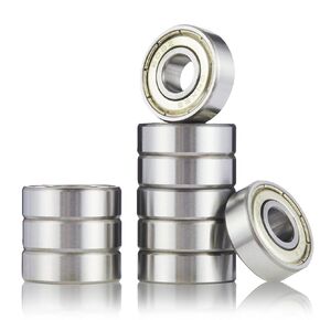 10pcs 6001ZZ Ball Bearing, Double Metal Sealed Deep Groove Bearings 12x28x8mm, High Temperature High Speed and Low Noise,Suitable for Electric Motor Applications (10, 6001-ZZ)