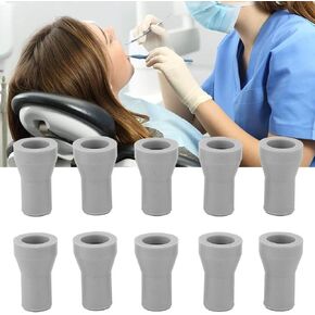 Saliva Ejector Tube, 10pcs Saliva Suction Tube Adapters Tip Dental Saliva Ejectors Replacement Rubber Valve Snap Tip Adapter Saliva Ejector Tips Dental Aspirator Kit