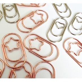 Fun Paper Clips for Journaling, Office Supplies, Classroom, Invitaitons or Gifts, Fun Shapes (Colorful Hearts (A))