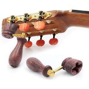 "KING" Handcrafted Wooden Guitar String Winder by Tenor. Designed For Classical, Flamenco, Acoustic, Electric Guitars and Ukuleles. Made Of Solid Handpicked KING Wood. Beautiful Vintage Look.