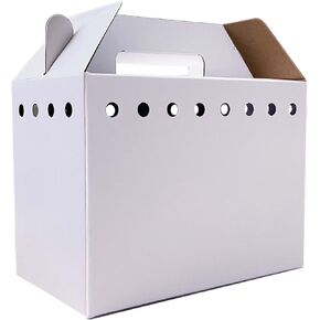 Cardboard Pet Carriers for Small Animals, Hamsters, Gerbils, Birds, Reptiles, Disposable Cardboard Pet Carrier 12 Pack