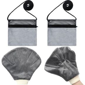 4 Pcs Sugar Glider Bonding Mitt with Sugar Glider Bonding Pouch Animal Handling Gloves Bite Proof Calming Sleeping Glove Breathable Small Animal Outgoing Sleeping Bag Hedgehog Accessories