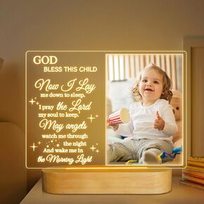 Attivolife Light up Picture Frame for Baby, Acrylic Photo Frame 3.5x5'' with LED Warm Night Light Desktop Decor Keepsake, Creative Gifts for Darling Birthday Newborn Birth Nursery Party Anniversary