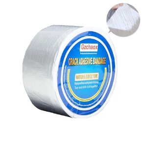 Crack Sealing Waterproof Tape, Suitable for Waterproofing in Toilets, Pipelines, roof Cracks, RVs, sunshades, Windows, Floors, Swimming Pools, and Other Areas (2in x 16.4ft)