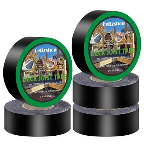 Joist Tape,2" X 50' Butyl Deck Joist Tape,Waterproof Joist Tape for Decking,Deck Joist Flashing Tape for Deck Joists,Wood Beams Building Joists(16 Rolls)