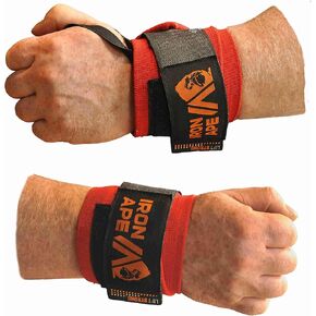 Professional Grade Wrist Wraps, 12", 18", 24" & 34". New Versatile Twin Thumb Loop Design for Powerlifting, Weight Lifting, and Bodybuilding. Weightlifting Wrist Support for Men and Women