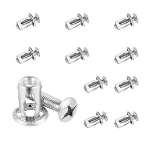 10 Pieces Hollow Metal Cavity Fixing Hollow Door Anchor for 0-5mm Door Extra Short Hollow Wall Anchors Aluminium cladding Sheet Steel Pipe, Iron Sheet, Hollow Plastic Sheet (12 * 18MM)