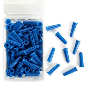 Plastic Wall Conical Anchors for use in Drywall, Hollow Walls and Concrete, Brick, or Masonry 10-12 X 1-Inch, 100-Pack