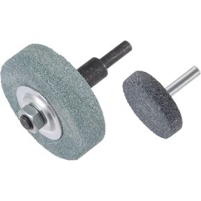 uxcell Mounted Grinding Stone 1.5-inch & 3-inch Dia Silicon Chloride Grinding Wheel Polishing Head for Rotary Tool, 1/4 & 1/3 Shank