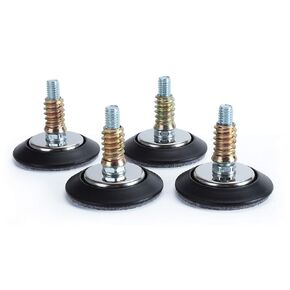 Furniture Levelers - Adjustable Leveling Legs for Tables Chairs Cabinets Felt Pads Included (8, D34mm Swivel Golden)