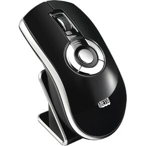 Adesso Air Mouse Elite Wireless Presenter Mouse, 2.4 GHz Frequency/100 ft Wireless Range, Left/Right Hand Use, Black
