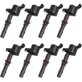 LCWRGS Ignition Coil Pack of 8 Fits for Ford F150 F250 F350 Explorer Expedition Mustang Lincoln Navigator 2008 2009 2010 2011 2012 2013 2014 Coil Packs 4.6 5.4 V8 Replaces# DG521 FD509