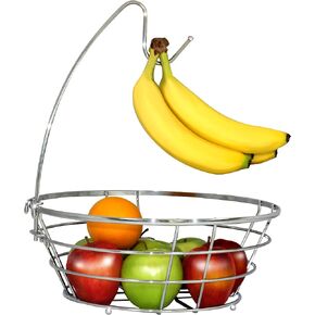 Deco Brothers Fruit Bowl with Banana Holder, Bronze