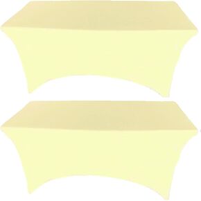 مفرش طاولة من الألياف اللدنة باللون الأزرق الملكي بطول 6أقدام، غطاء طاولة قابل للتمدد لمناسبات الطاولة المستطيلة وحفلات الزفاف والولائم والحفلات in Kuwait