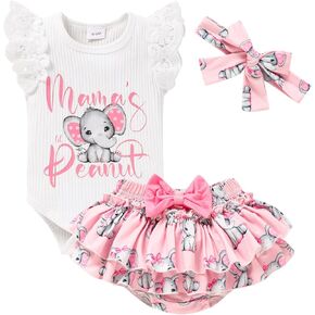 Newborn Baby Girl Clothes Infant Ruffles Romper Shorts Set Floral Summer Outfits Cute Baby Clothes Girl