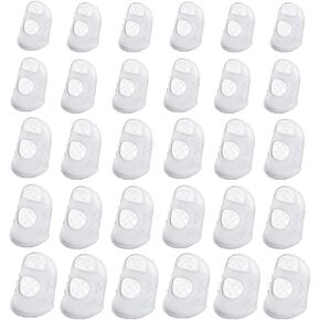 30 Pcs Finger Tips Protector, 5 Sizes Silicone Thimble Fingertip Grips Finger Protectors Reusable Pads Cover for Paper Sorting, Page Turning, Hand Sewing, Money Counting, Guitar Playing