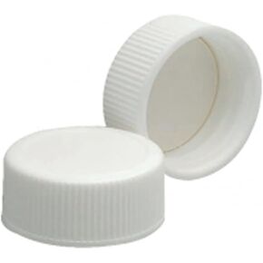 Wheaton W240837 White Polypropylene Screw Cap with Bonded PTFE Faced Silicone Liner, 24-400 Size (Case of 500) in Kuwait