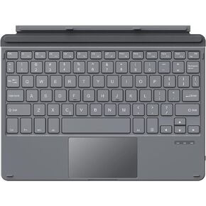 MoKo Type Cover Fit Microsoft Surface Go 4 2023 / Go 3 2021 / Go 2 2020 / Go 2018, Wireless Bluetooth Tablet Computer Keyboard with Micro-USB Charging Cable and Built-in Rechargeable Battery, Black