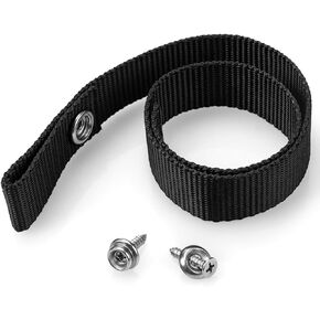 Pontoon Ladder Strap, Pontoon Boat Accessories with Stainless Steel Snap and Screw Stud Extra Heavy Duty 4500 LB Breaking Strength Boat Ladder Pull Up Strap (18" L x 1" W)