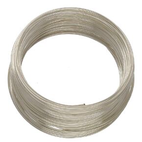 The Beadsmith Plated Memory Wire - 2.5" Diameter - 1-Ounce Bulk 45 coils - Silver Color - Stainless Steel - Create Multi-Strand DIY Bracelet or Bangle Jewelry
