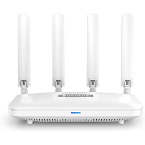 جهاز توجيه AX1800 WiFi 6، جهاز توجيه الإنترنت اللاسلكي ثنائي النطاق 802.11ax، جهاز توجيه جيجابت، شبكة سهلة، جهاز توجيه الألعاب، IPV6، WPA3، OFDMA، MU-MIMO، منافذ RJ45 بسرعة 1000 ميجابت في الثانية، يدعم أكثر من 30 جهازًا (أبيض) in Kuwait