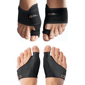 Copper Compression Bunion Relief Kit - Includes 1 Pair Each of Bunion Corrector Cushion Sleeves & Bunion Corrector Toe Splints - Pads & Straightens Bunions, Feet for Men & Women - Large/X-Large