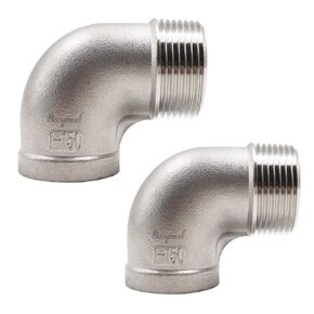 npt 1/4 stainless steel 90 degree male to female threaded elbow fitting,used in garden,marine,industrial machining (2 pcs)