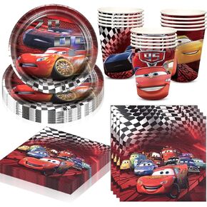 Cars Party Supplies Cars Birthday Party Favors Includes Cups Plates Napkins for Cars Birthday Baby Shower Decor in Kuwait