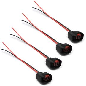 HiSport Fuel Injector Connector 4 PCS - S824 Pigtail Connectors Wire Replace 15306318 Compatible with GM Ford Dodge LS2 LS3