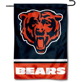 Chicago Bears Bear Head Logo Double Sided Garden Flag