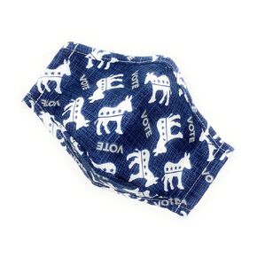 Democrat Vote Blue Donkey ADULT Face Mask w/Nose Clip
